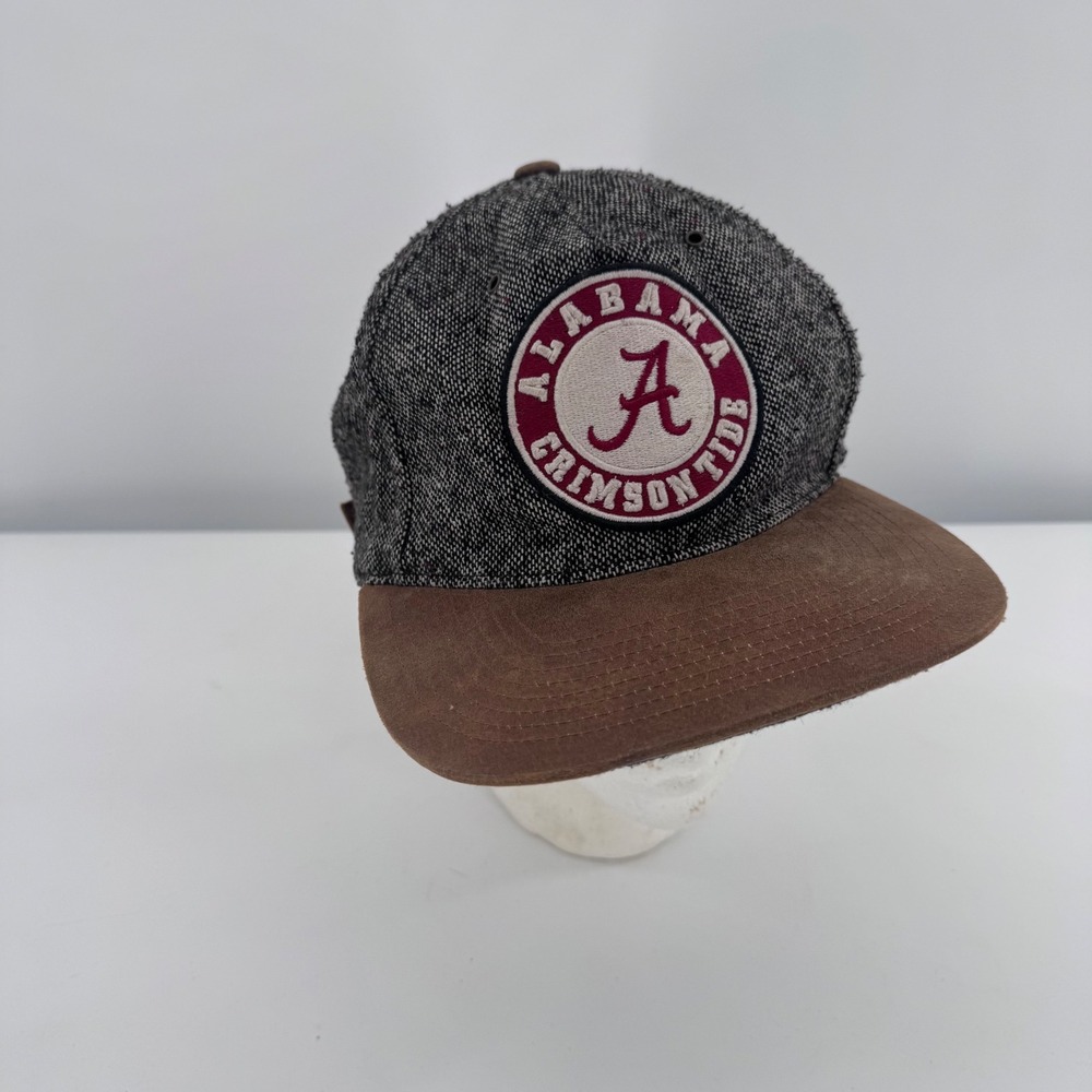Zephyr Alabama Crimson Tide Hat Grey Brown Tweed Strapback Cap